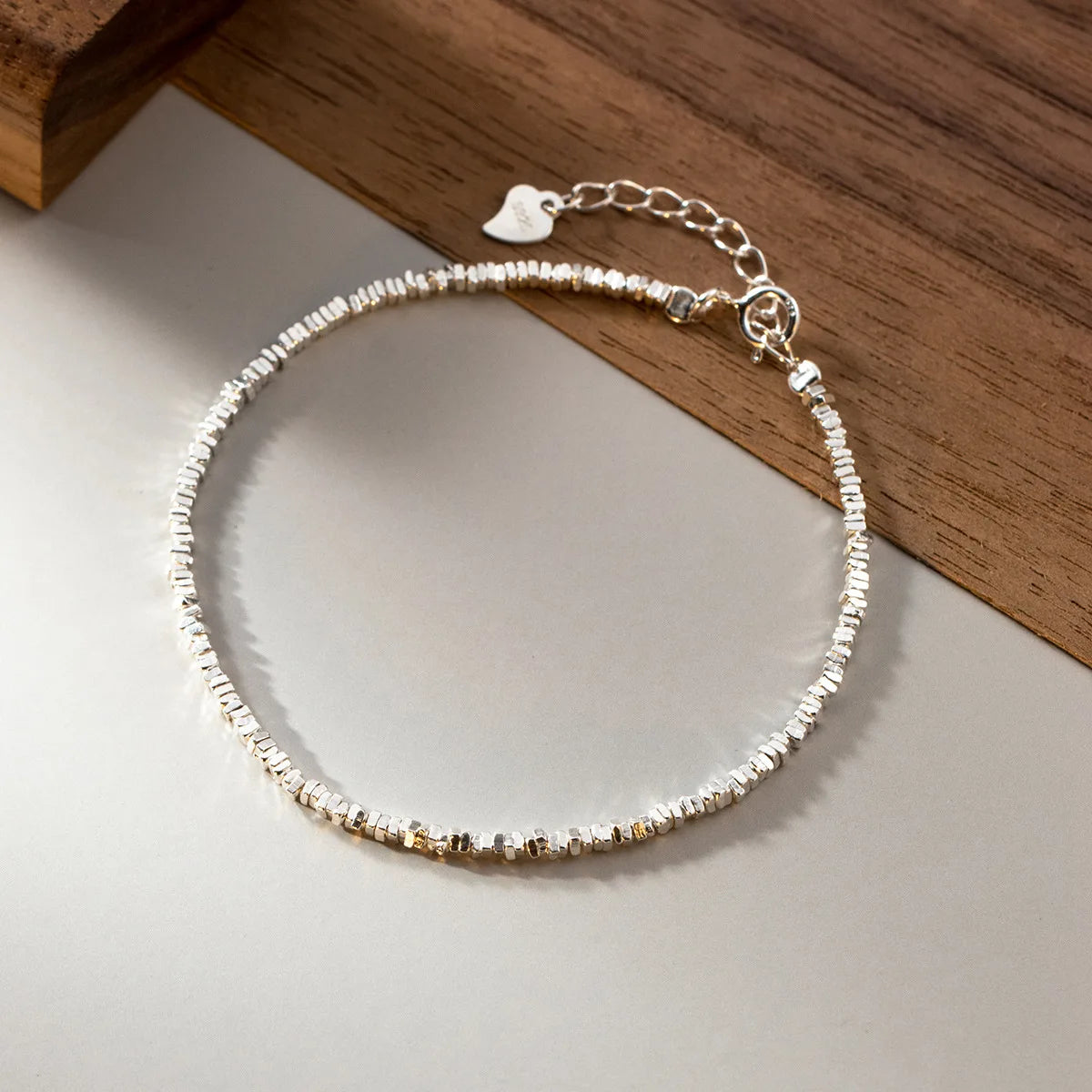 Daidan Bracelet Fashion Bracelets Women Handmade Simple 925 Sterling Silver Tiny Bead Bracelet