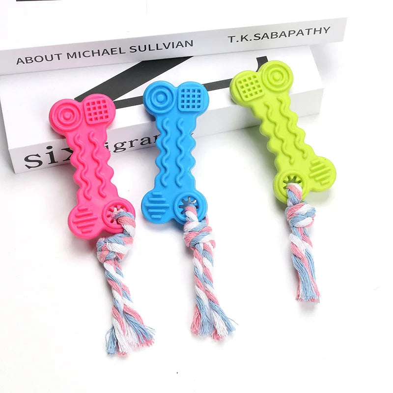 Wholesale Eco-friendly Rubber TPR Bone Shape Interactive Dogs Bite Resistant Hot-selling Rubber Dog Toys