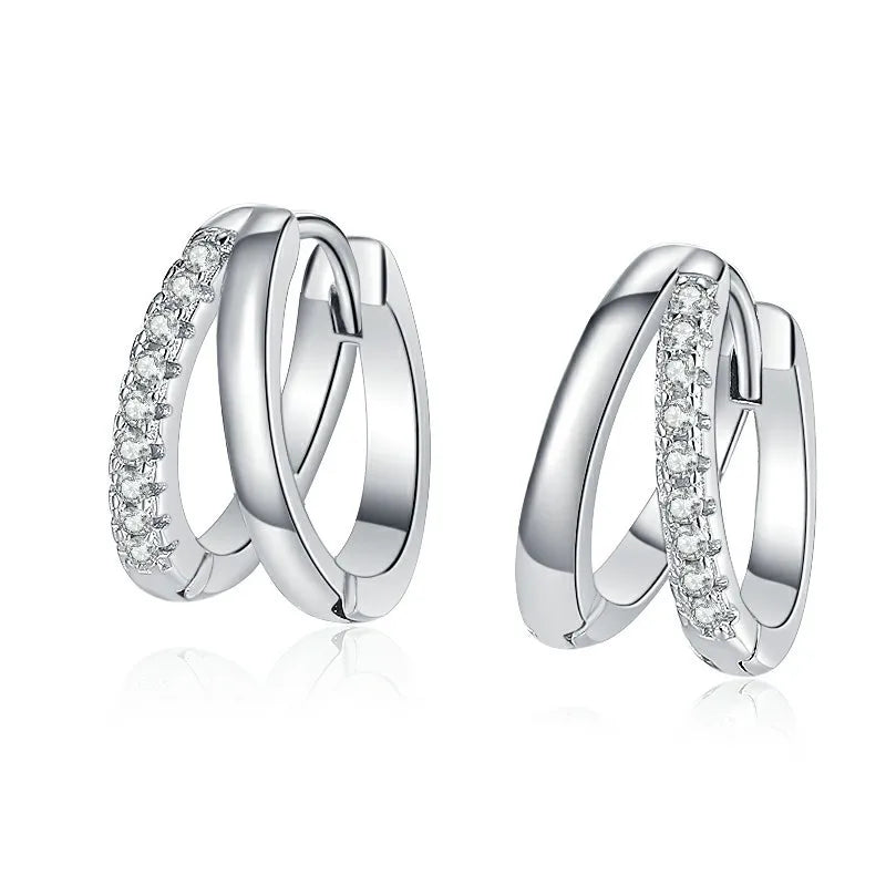 Total 0.3 Carat D Color Moissanite Earrings Original Design 925 Sterling Silver Women's Earrings 2023 New Fashion Jewelry