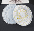 Moon Phase Tray Resin Mold Large Moon Clock Mold Lunar Eclipse Crescent Silicone Epoxy Casting Mold