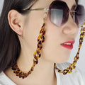 Custom Flat Acrylic Medium Size Solid Color Facemask Chain Acrylic Eyeglass Holder Chain Sunglasses Glasses Chain for Women