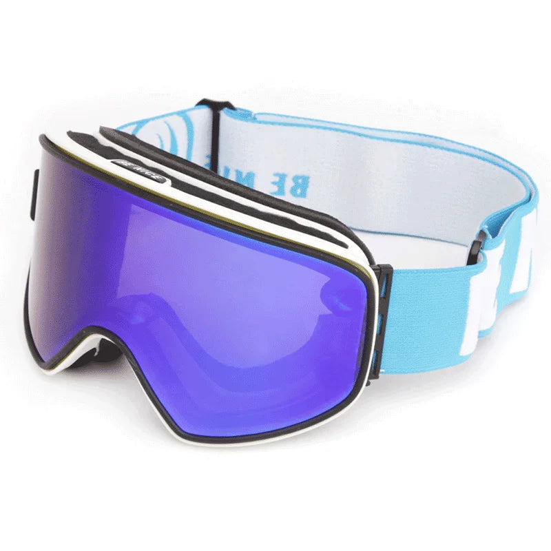 BE NICE Men's and Women's Ski Goggles UV400 Protection Anti-Fog Replaceable Lens Snowboard Ski Glasses for Snow Sports SNOW-4400