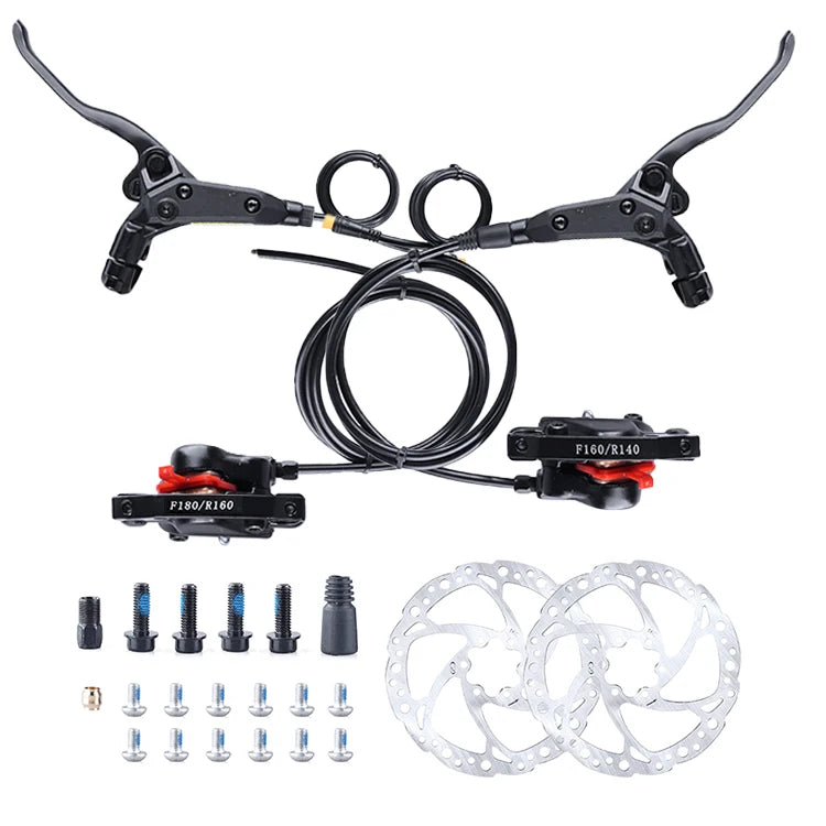 Hydraulic Brake Electric Bicycle Hydraulic Disc Brake Kit Ebike Power Cut Off Brake Level 3 Pin for Bafang Motor Aluminum CN;GUA