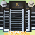 Dark Matte Black Color One Second Blooming Lashes 0.03 0.05 0.07mm Easy Fanning Volume Eyelash Extensions