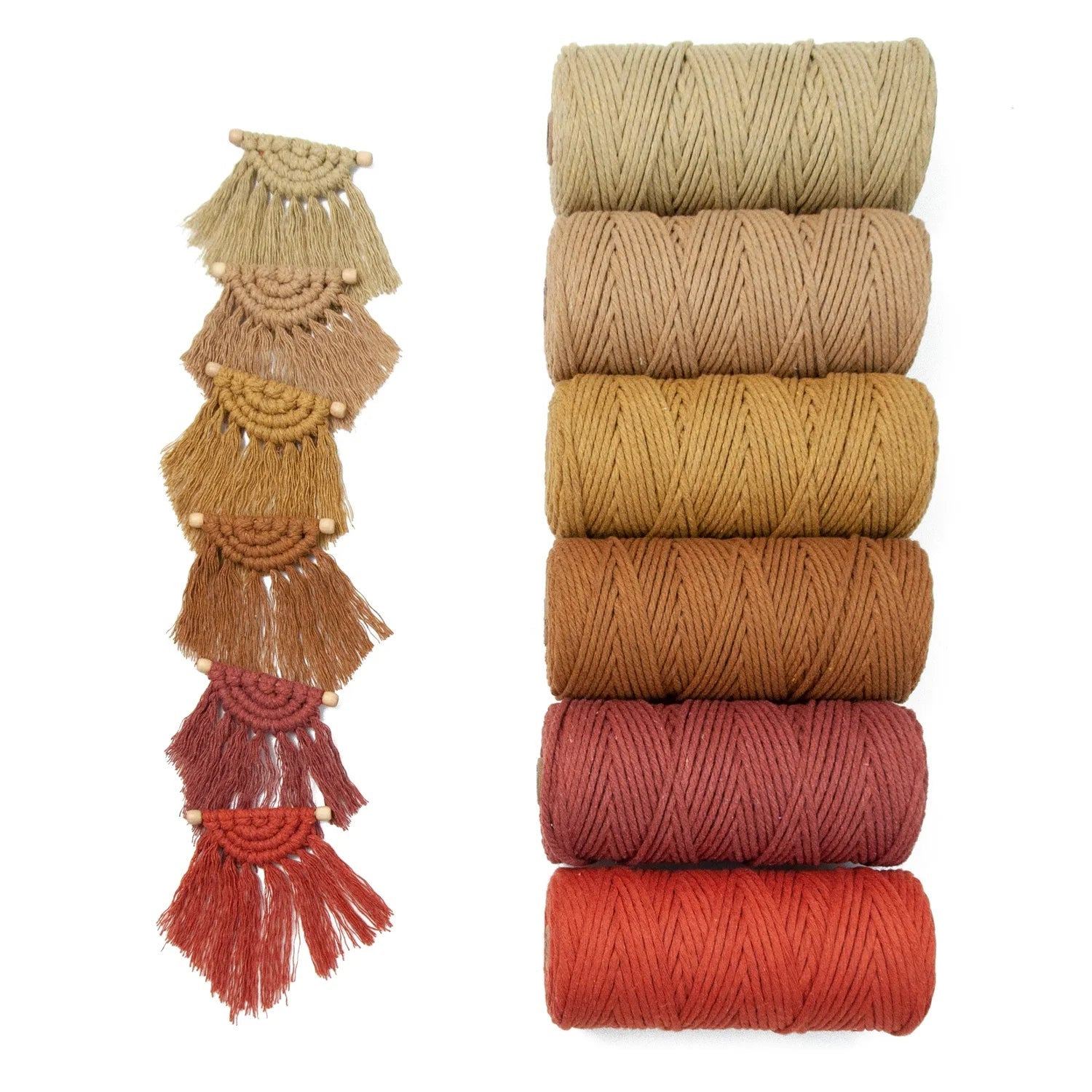 Macrame Cotton Cord 3mm X100m Twine String Colored Cotton Rope Craft Cord for DIY Crafts Knitting Plant Hanger Decor Color Two