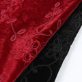 HA-15211B Latest Design Red Color Velvet with All Over Embroidery Knitting Wholesale for Women Clothing