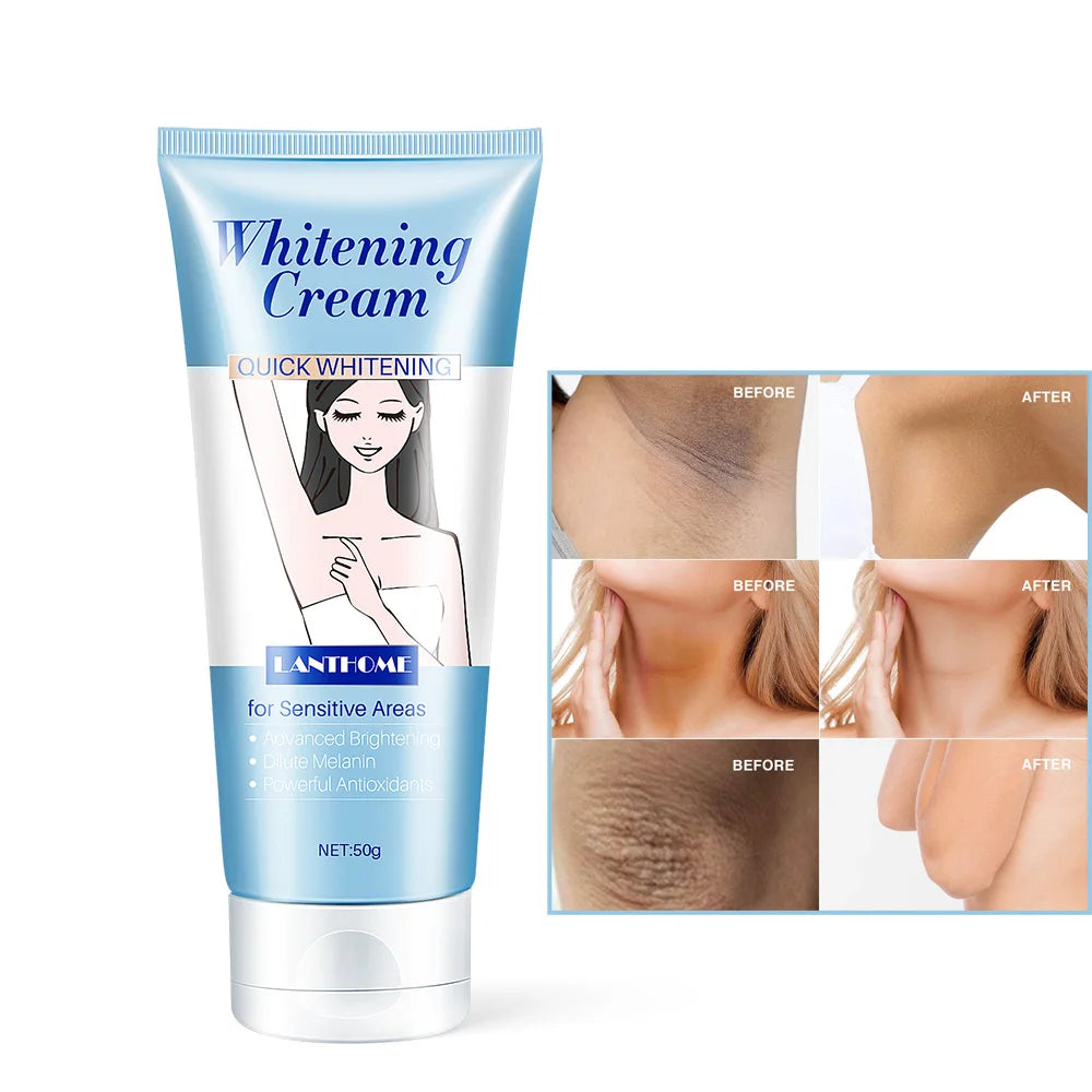 New Arrival 50g Natural Nourishing Body Underarm Armpit Legs Back Underarm Quick Intimate Whitening Cream for Sensitives Areas
