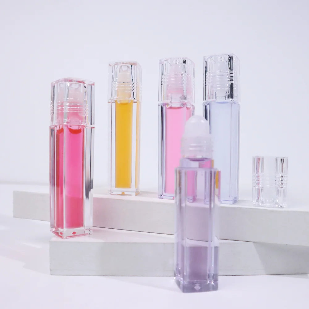 Roll on Plumping Fruit Scented Flavour Private Label Gloss Lip Oil Tinted Vegan Lip Oil Wholesale Custom Lip Oil
