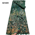 CHOCOO New Arrived African Embroidery Lace Fabric Manufacturer Suppliers Sequins French Tulle Lace Fabric
