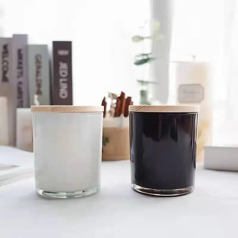 Cheap Hot Selling Luxury Colorful Clear Home Decor Empty Custom With Lid Container Glass Holders Candle Jar