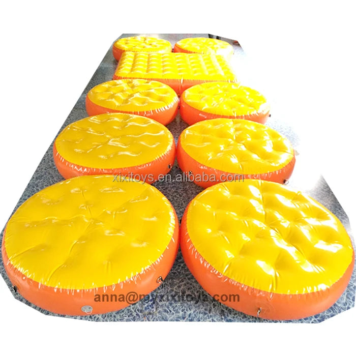 Durable PVC Water Games Inflatable Pool Water Floating Rowinflatable Aqua Platform Inflatable Round and square Water Pads