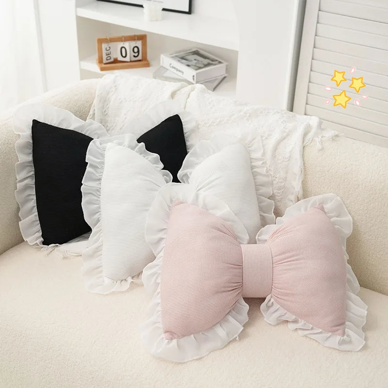 Modern Minimalist Sofa butterfly Decorative Pillow Cute Bow Backrest Chair Waist Pillow Comfortable Breathable butterfly Pillow