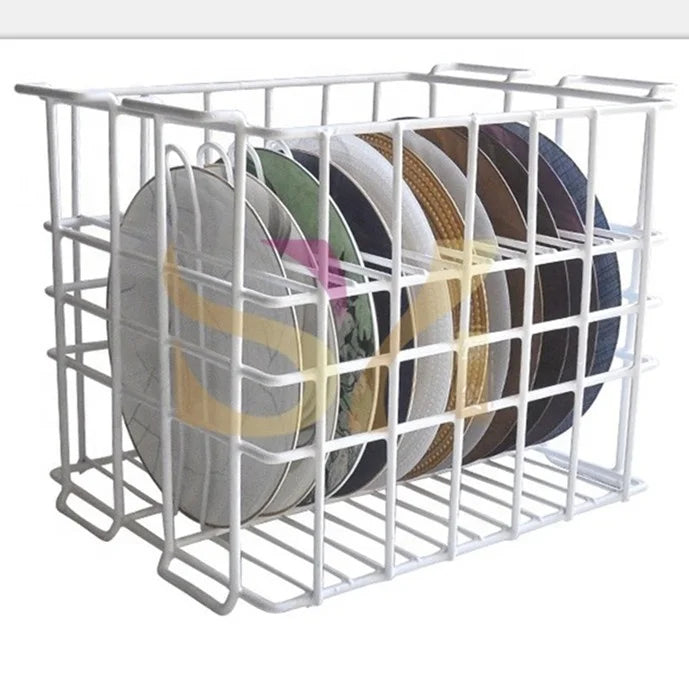 Wholesale Custom Color Holding 13 Inch Glass Charger Plates Metal Rack