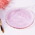 Wholesale Gold Rim Solid Color Fireworks Fruit Vegetables Salad Glass Plate