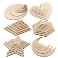 Unfinished Eco-Friendly Round Wooden Cutouts for Wall Hanging Home Decor 4 Inches Fairy Theme Laser Engraving