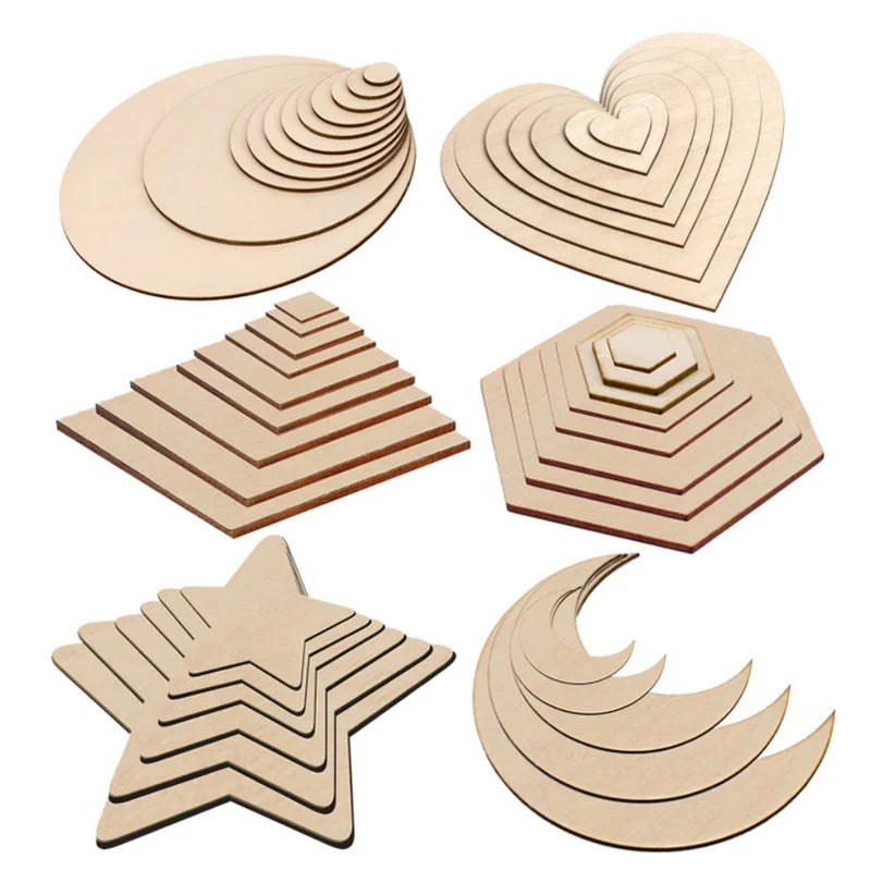 Unfinished Eco-Friendly Round Wooden Cutouts for Wall Hanging Home Decor 4 Inches Fairy Theme Laser Engraving