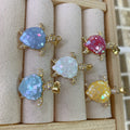 Wholesale Custom Sea Shell Zircon Turtle Pendants Charms for DIY Jewelry Making Necklace Bracelet Accessories
