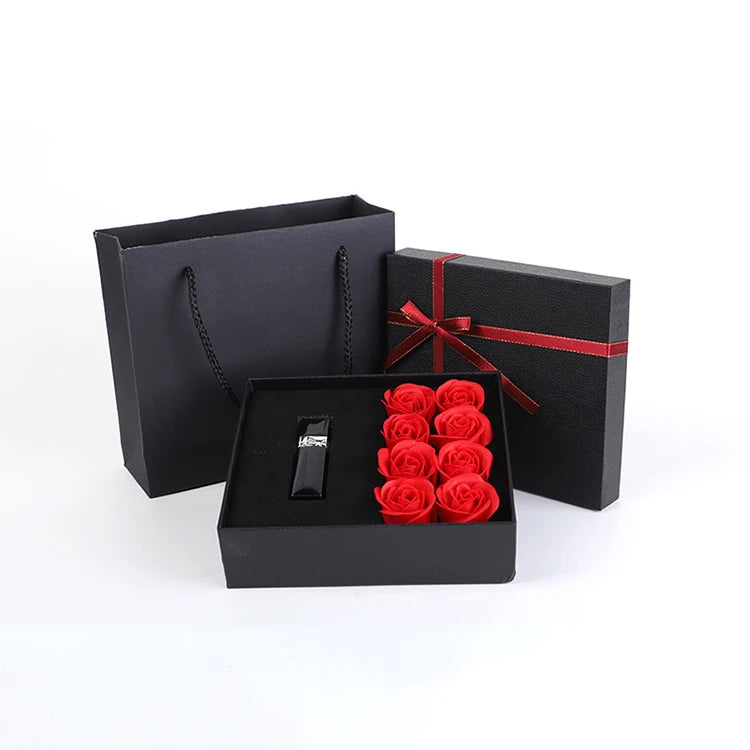 Luxury Square Luxury Square Window Packaging for Valentines Day Rose Flower Arrangement Embossed Gift Shipping Boxes