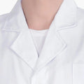 Professional White Long Sleeve Lab Coat Workwear Uniform for Women and Men 100% Cotton 2 Waist Pockets and 1 Chest Pocket