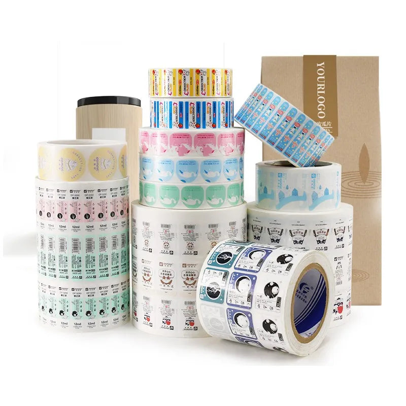 Custom Printing logo Thermal Labels Direct Thermal Labels Vinyl PVC PP PET Stickers