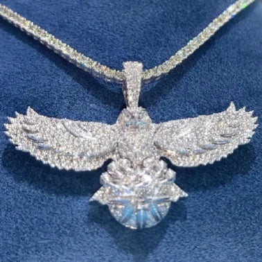 Rapper Star Style Atlanta Hawks Sign Pendant Pass Diamond Testter Vvs Moissanite Iced Out Personalization Pendant
