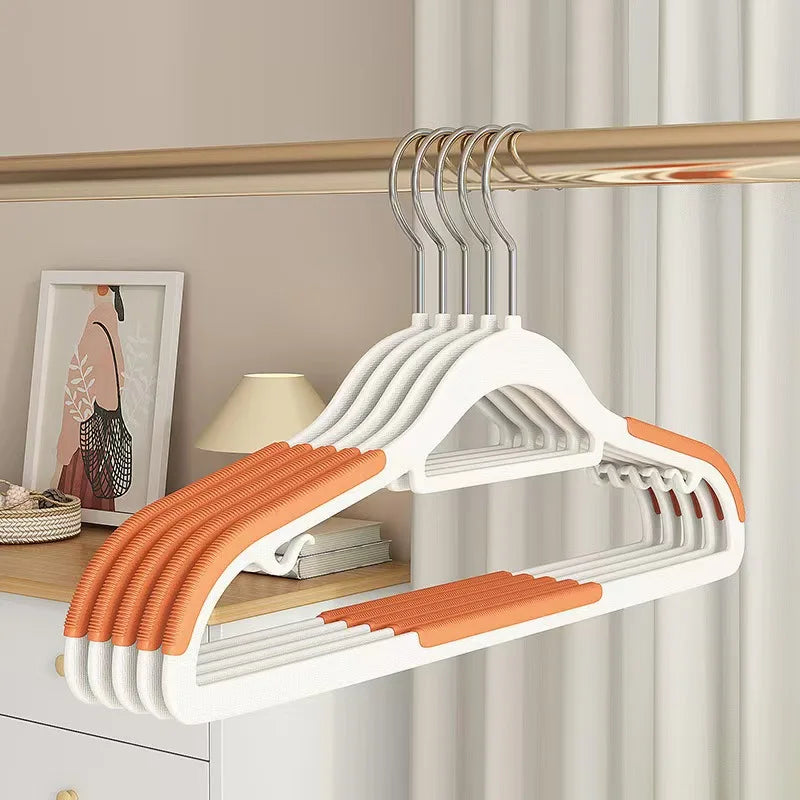 High Quality  Household Multi-function Plastic Clothes Hanger Non-Slip  Dry-wet Adult Clothes Rack Space Saving