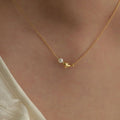 Fashion PVD 18K Gold Plated Stainless Steel Whale Necklace Women Dainty Marine Natural Freshwater Pearl Mini Dolphin Necklace