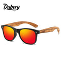 DUBERY Factory 2026 New Classic Wooden Sunglasses Unisex Polarized Square Shades with UV400 Blue Frame Unbranded Sunglasses