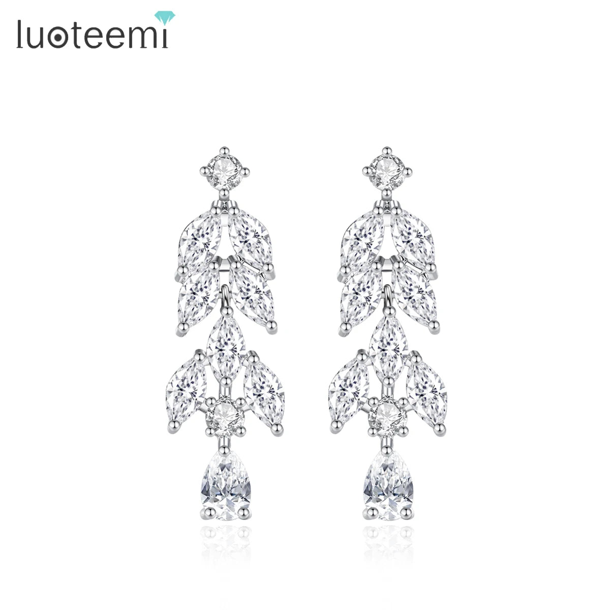 LUOTEEMI Hot Sale Flower Vintage Bridal Long Jewellery Earing Charm Fancy 2026 New Fashion Large Earrings