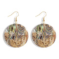 Simple 18K Gold Plated Abalone Shell Samoan Earrings Hot Sale Hawaiian Mother of Pearl Jewelry Women Gift
