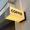 LC Sign Advertising Light Boxes Custom LED Rectangular Blade Sign Waterproof Outdoor Acrylic Light Box Double Sided Logo Sign