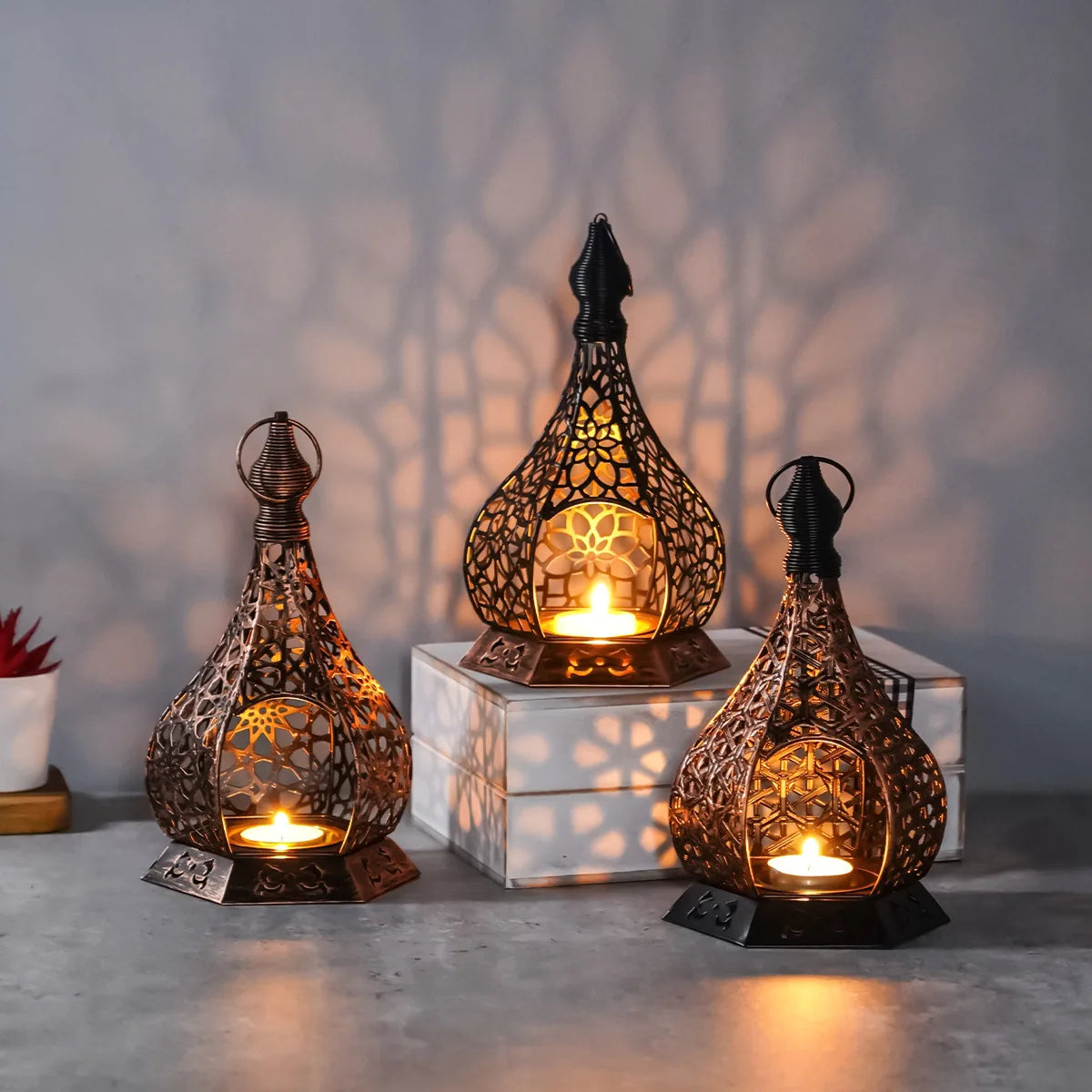 Z6 Indian-inspired Wedding Living Small Moroccan Gold Ornate Candle Lantern Antique Lantern Decorative Candle Holder India