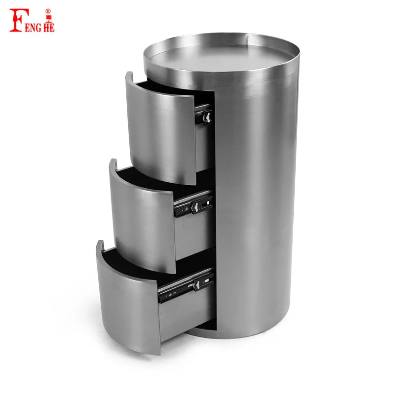 Stainless steel nail salon storage cabinet multi-functional storage cabinet for beauty salon