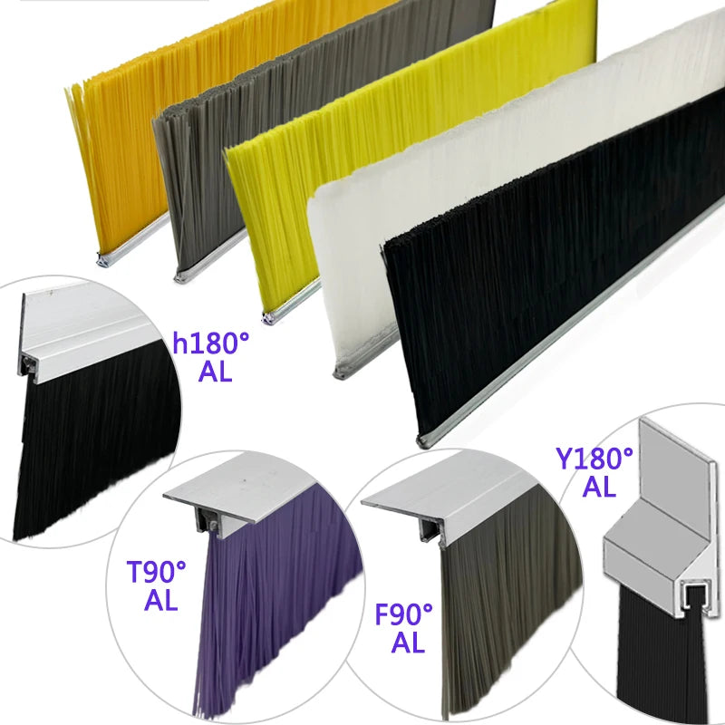 Industrial Grade Eco-Friendly Nylon Brush Strip Weather Strip for Garage Doors Customizable OEM Support