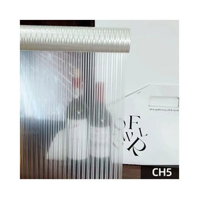 3D PET Self-adhesive Modern Reeded Glass Film Translucent Privacy Window Film for Home & Office Decor