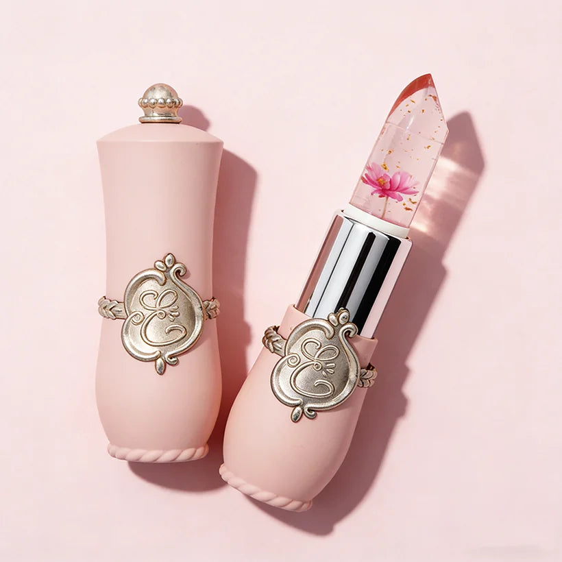 Wholesale Transparent Flower Lipstick with Vitamin E and Mineral Ingredients Fashion ODM Logo Lip Balm Supply