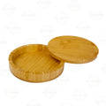 Luxury Natural Bamboo & Glass Bar Rimmer Margarita Salt & Sugar Box Premium Bar Accessories