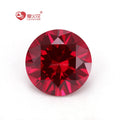 3A Grade 5# Red Ruby Synthetic Corundum Round Brilliant Cut Loose Corundum Stone