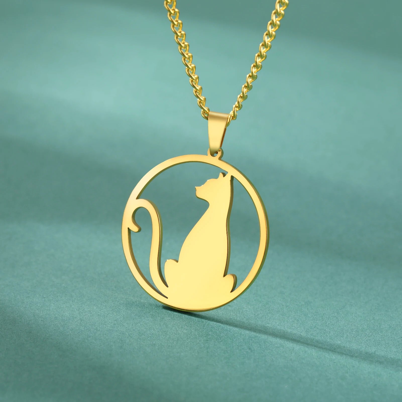 Myshape  Cute Kangaroo Animal Women's Necklace Elegant Choke Stainless Steel Neckchain Fashion Trend Jewelry Lover Party Gift