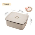 3200ML Rectangular Stainless Steel 304 Microwaveable Food Container Fridge Self Storage Box with Lid Large Custom Lunch Food Box