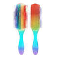 Eco-Friendly 9-Row Hair Brush Private Label Full-Color Detangling Massage Salon Tool for Kids Features Vent and Cushion