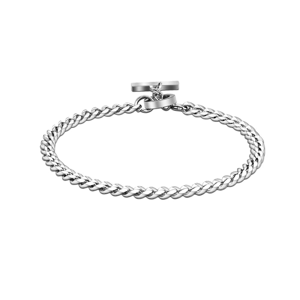 Unisex Stainless Steel Twisted Cable Link Chain Bracelet Trendy Wrap Style for Anniversaries