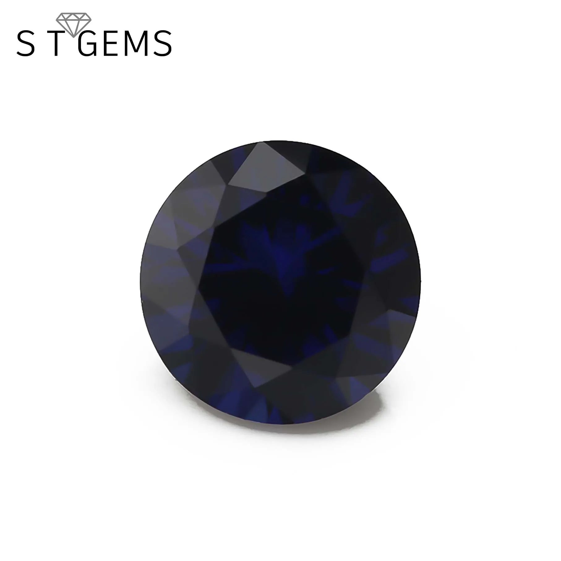 Good Polished Synthetic Gemstone 5A Grade Round Brilliant Cut Loose 34# Corundum