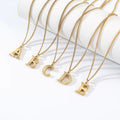 New Design Fashion Originality Jewelry Gold Plated Stainless Steel Letter Pendant Chain Choker Necklace for Women DZ474