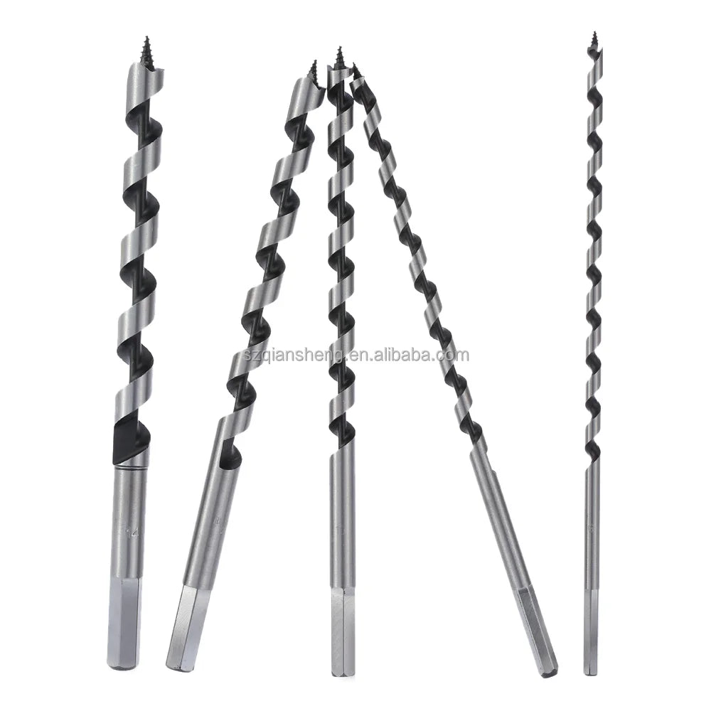 5pcs/set 230mm Super Long Auger Drill Hexagonal Shank Woodworking Auger Bits