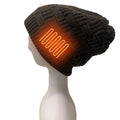 Winter Outdoor Sports Safety Heated Hat Electric Winter Heated Beanie Head Warmer Three Gear Temperature Adjustment