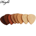 Height Wooden Guitar Picks - Natural Multi-Wood Types (Maple/Rosewood) 3.5x3cm Size & 3mm Thick Handmade Durable