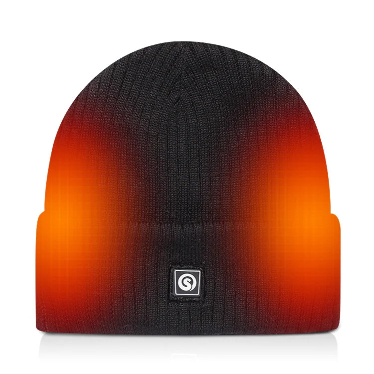Customizable Rechargeable Electric Beanie Heated Hat Winter Cold Weather Washable for Beach and Business Common Fabric Feature
