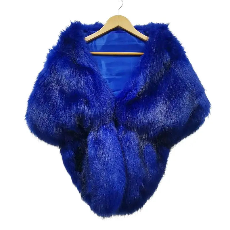 Women's Winter Bridal Wedding Cover up Fake Faux Fur Scarf Wrap Collar Shawl Shrug Wraps for Party
