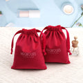 Custom Logo Printed Velvet Bag Velvet Gift  Drawstring Bag Watch Pouch Reusable Small Velvet Cosmetic Bag
